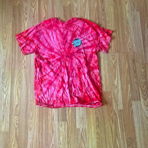 tie dye red santa cruz skater t-shirt - Picture 2 of 3
